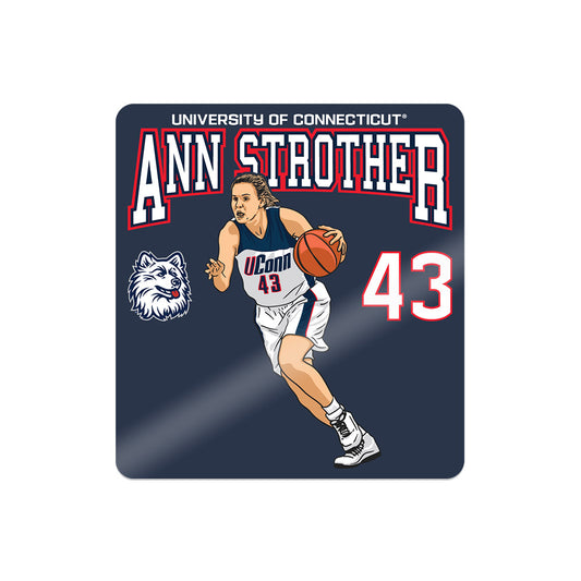 UConn - Women's Basketball Legends : Ann Strother - Sticker Individual Caricature