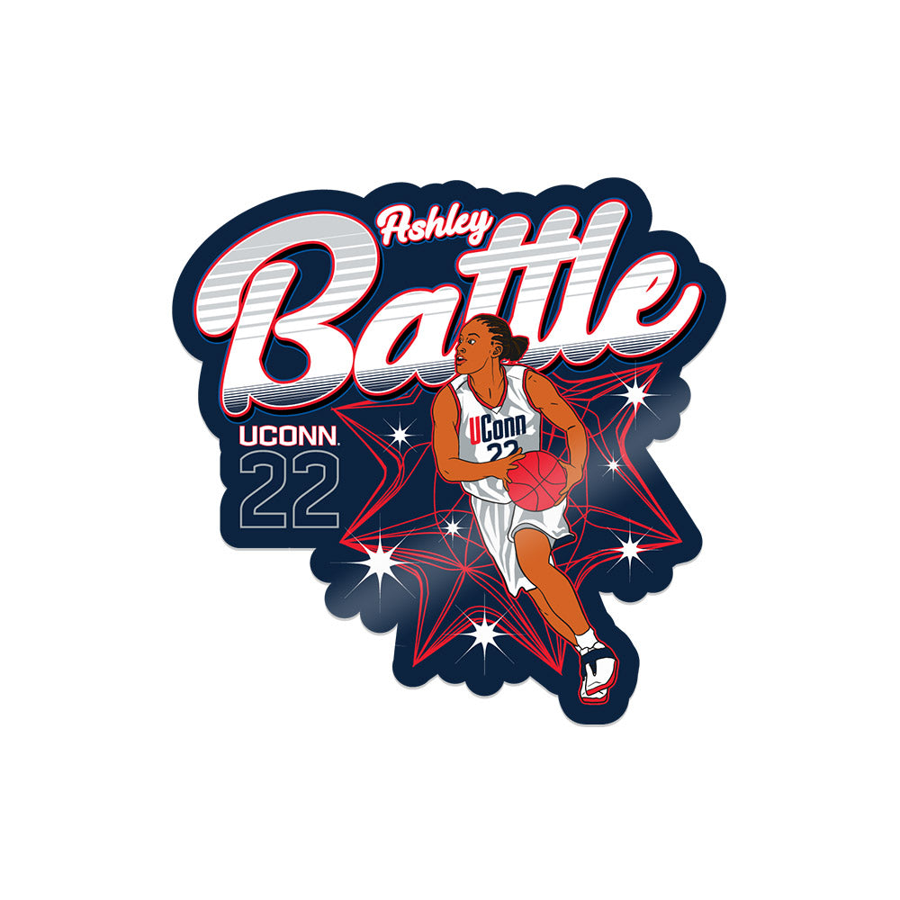 UConn - NCAA Women's Basketball : Ashley Battle - Sticker Individual Caricature