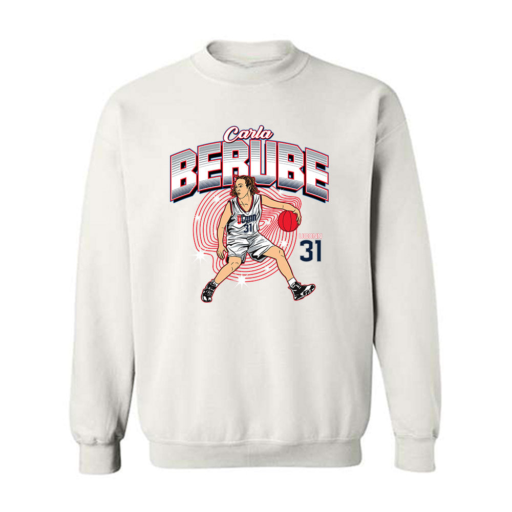 UConn - Women's Basketball Legends : Carla Berube - Crewneck Sweatshirt Individual Caricature