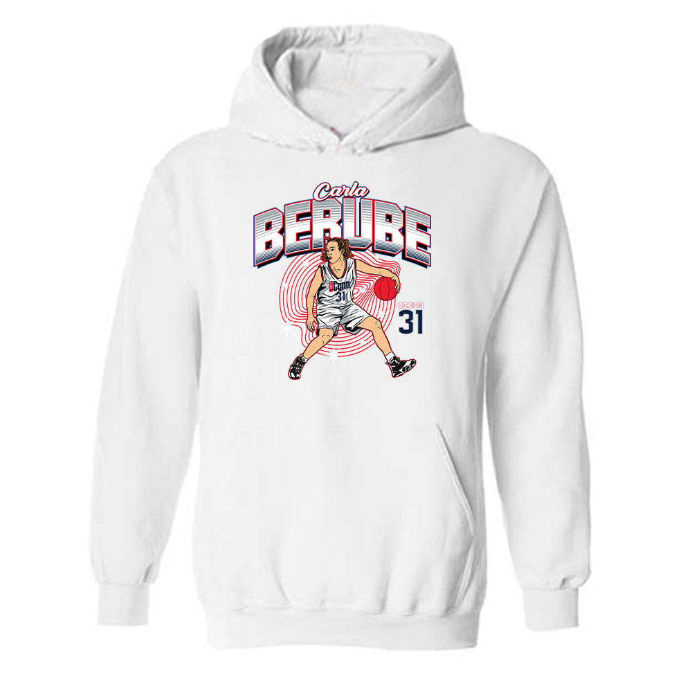 UConn - Women's Basketball Legends : Carla Berube - Hooded Sweatshirt Individual Caricature