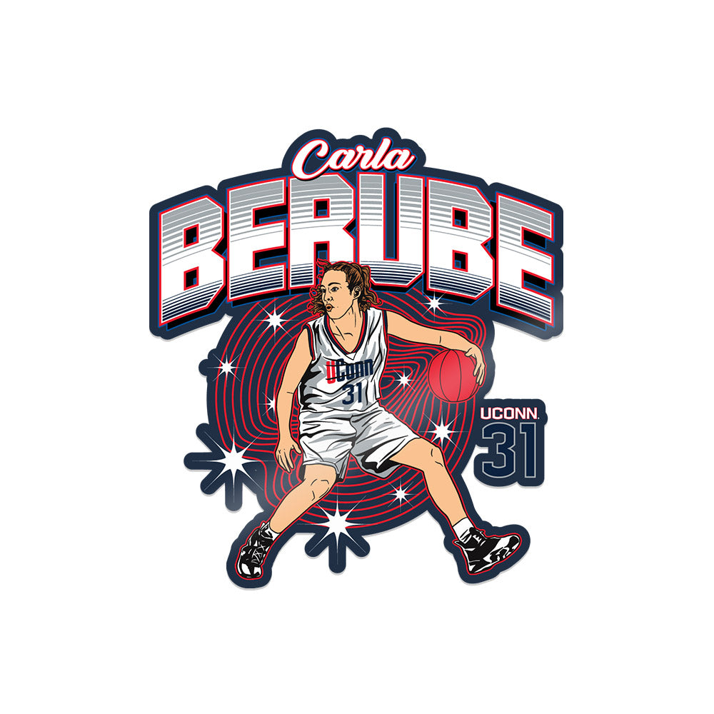 UConn - NCAA Women's Basketball : Carla Berube - Sticker Individual Caricature