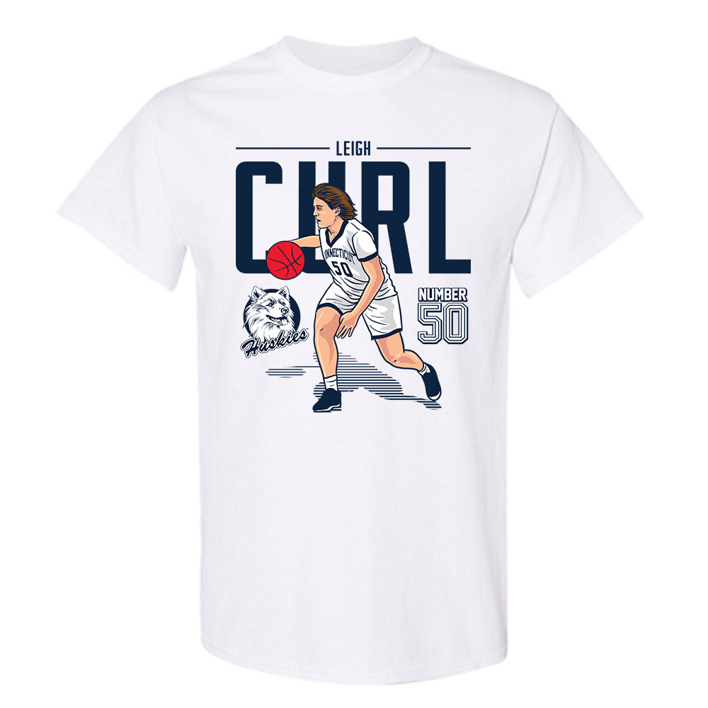 UConn - Women's Basketball Legends : Leigh Curl - T-Shirt Individual Caricature