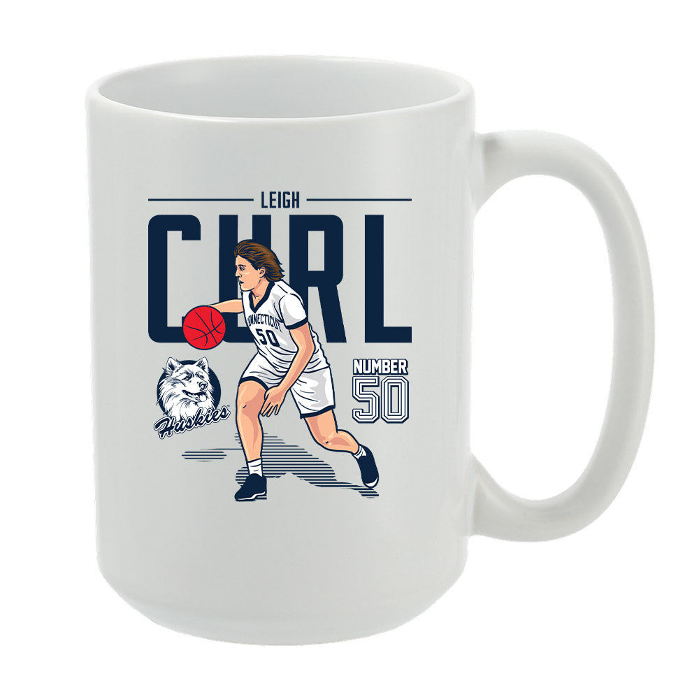 UConn - NCAA Women's Basketball : Leigh Curl - Individual Caricature Mug