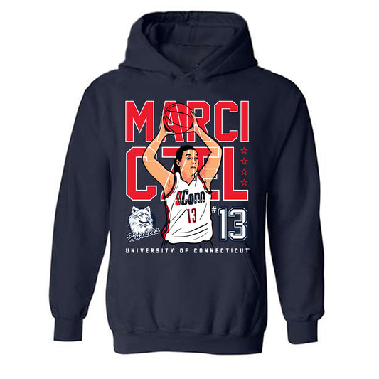 UConn - Women's Basketball Legends : Marci Czel - Hooded Sweatshirt Individual Caricature