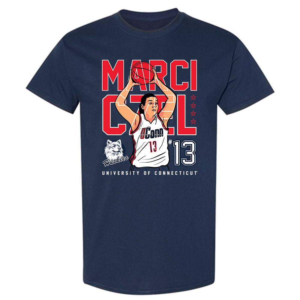 UConn - Women's Basketball Legends : Marci Czel - T-Shirt Individual Caricature