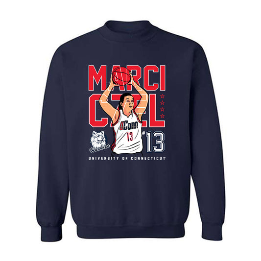 UConn - Women's Basketball Legends : Marci Czel - Crewneck Sweatshirt Individual Caricature