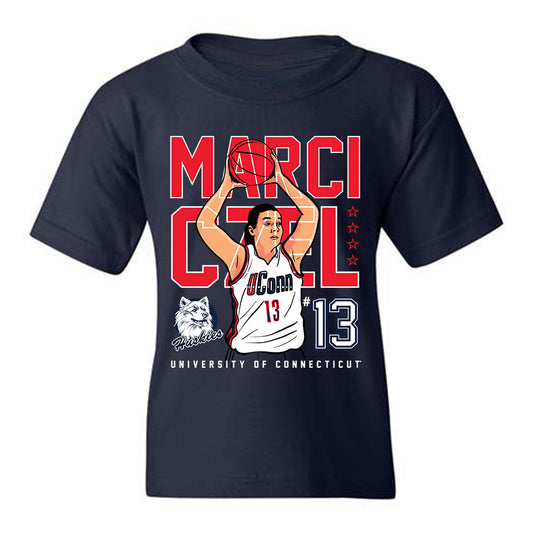 UConn - Women's Basketball Legends : Marci Czel - Youth T-Shirt Individual Caricature