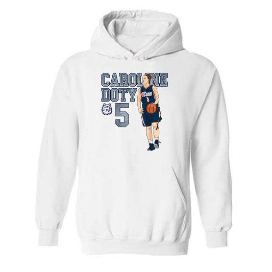 UConn - Women's Basketball Legends : Caroline Doty - Hooded Sweatshirt Individual Caricature