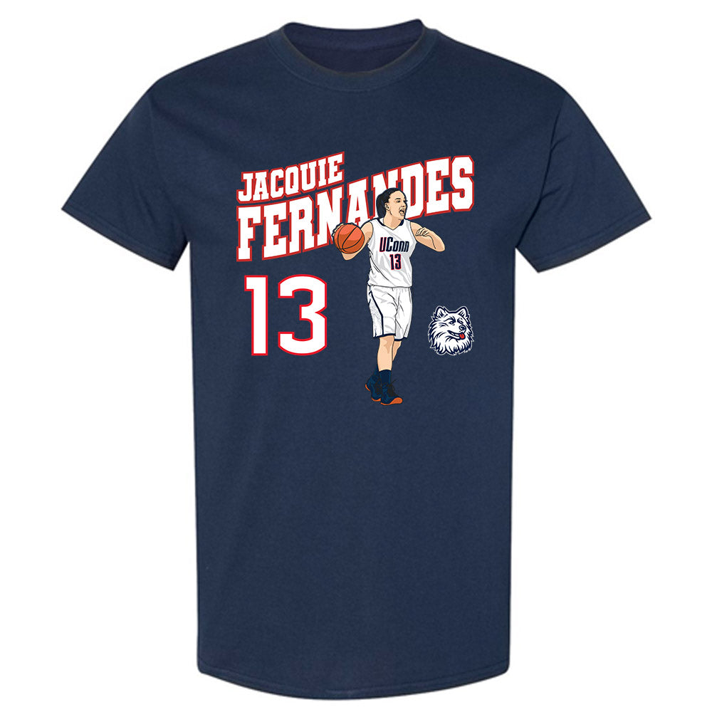 UConn - Women's Basketball Legends : Jacquie Fernandes - T-Shirt Individual Caricature