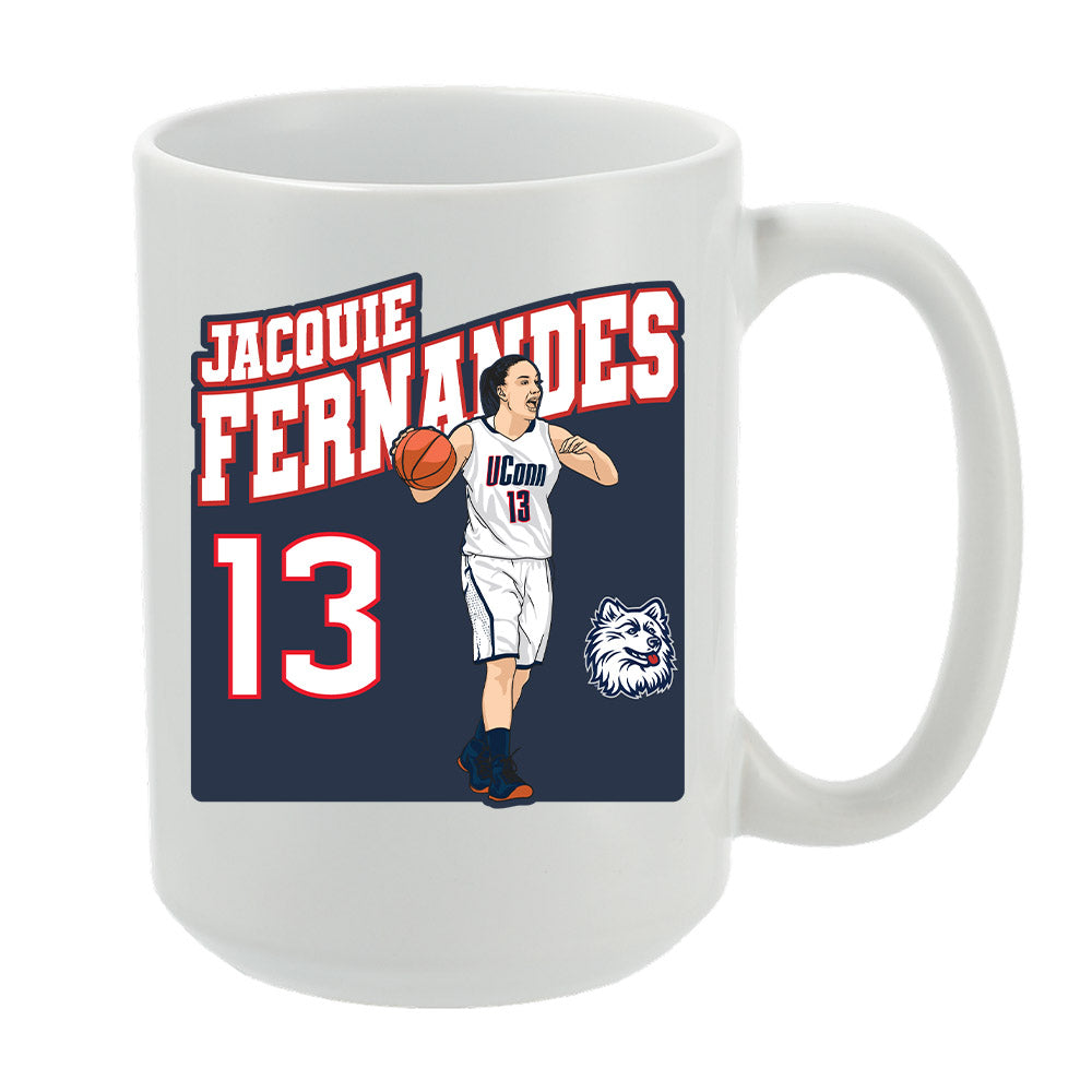 UConn - NCAA Women's Basketball : Jacquie Fernandes - Individual Caricature Mug