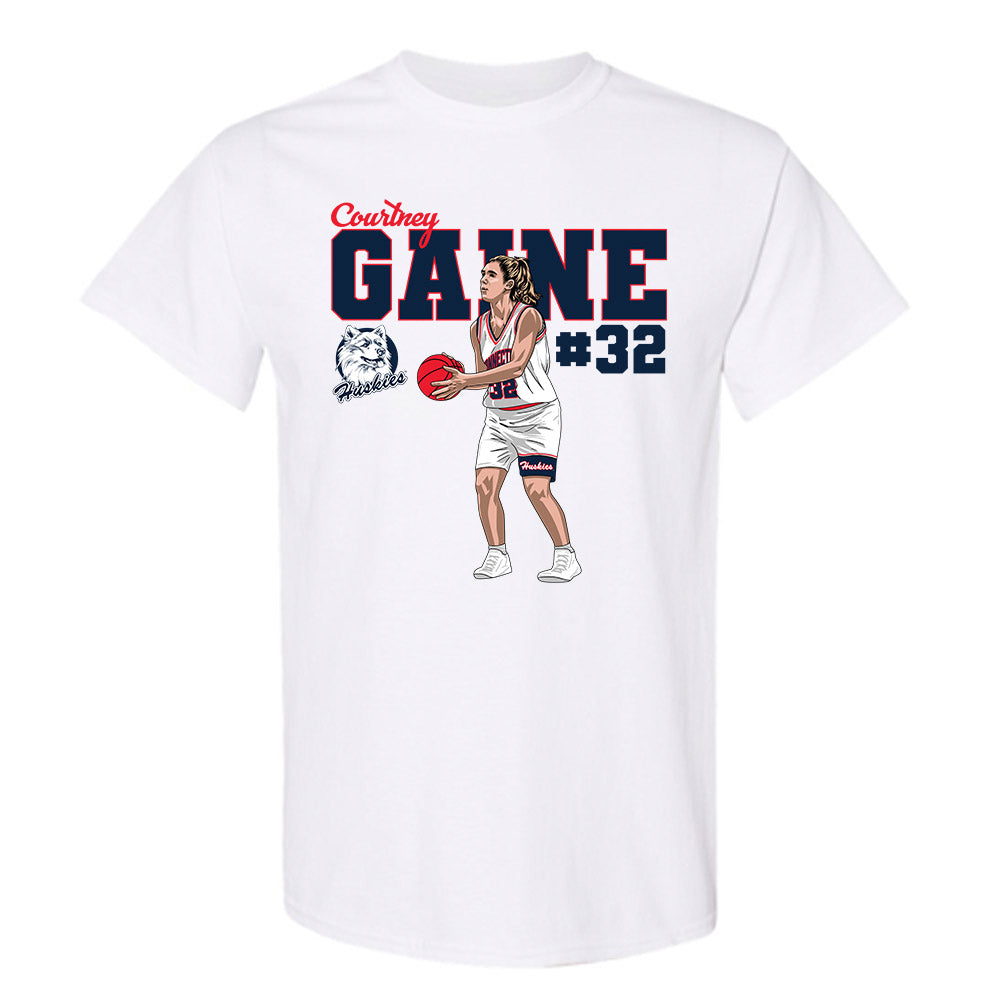 UConn - Women's Basketball Legends : Courtney Gaine - T-Shirt Individual Caricature