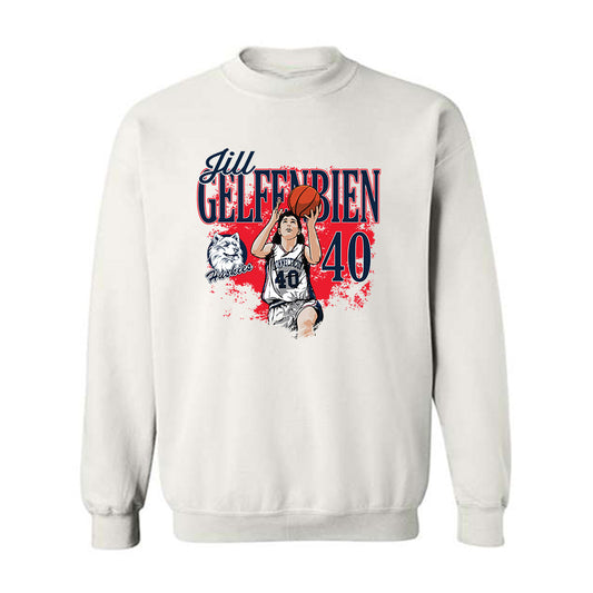 UConn - Women's Basketball Legends : Jill Gelfenbien - Crewneck Sweatshirt Individual Caricature