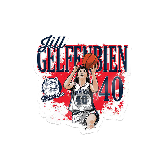 UConn - NCAA Women's Basketball : Jill Gelfenbien - Sticker Individual Caricature