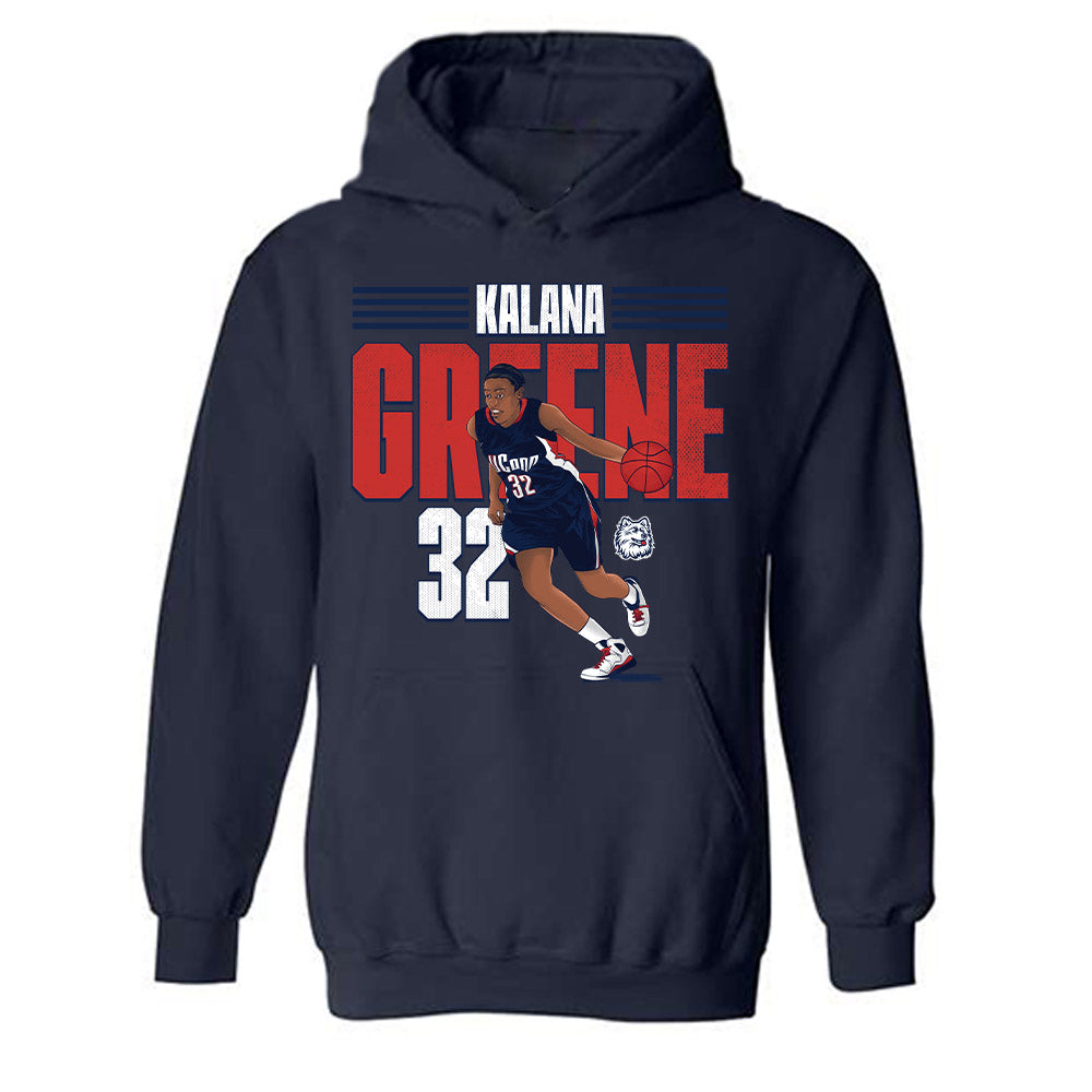 UConn - Women's Basketball Legends : Kalana Greene - Hooded Sweatshirt Individual Caricature