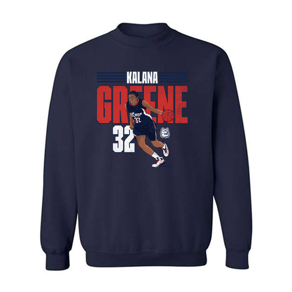 UConn - Women's Basketball Legends : Kalana Greene - Crewneck Sweatshirt Individual Caricature