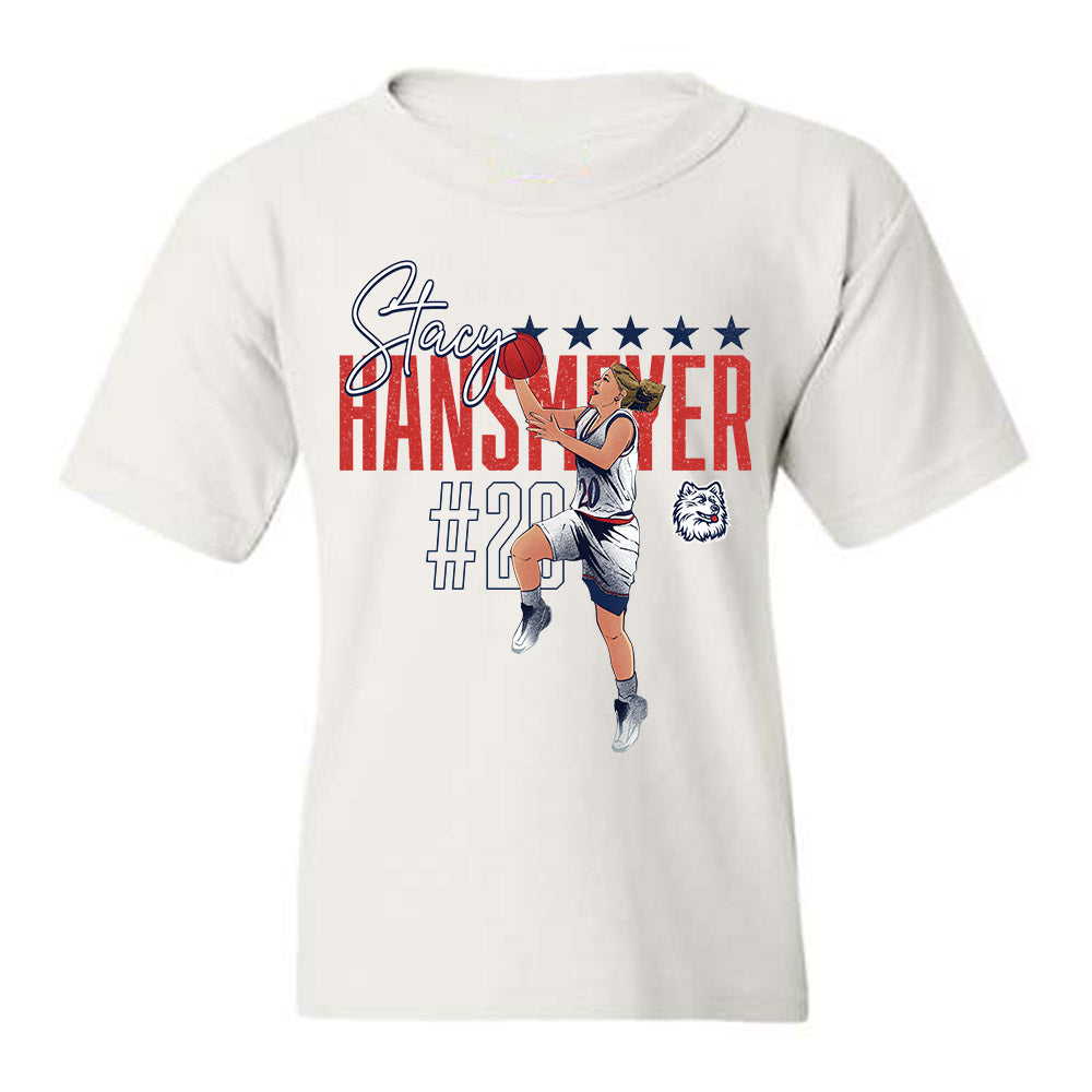 UConn - Women's Basketball Legends : Stacy Hansmeyer - Youth T-Shirt Individual Caricature