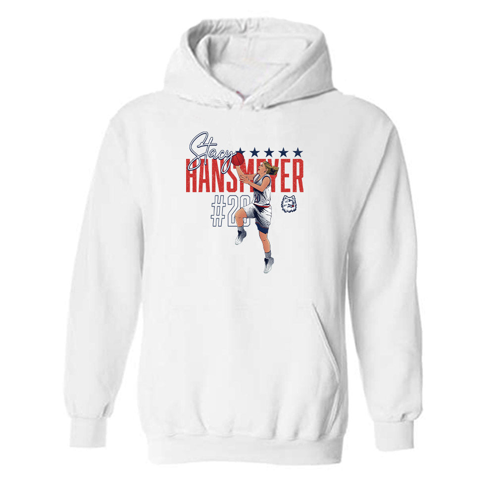 UConn - Women's Basketball Legends : Stacy Hansmeyer - Hooded Sweatshirt Individual Caricature