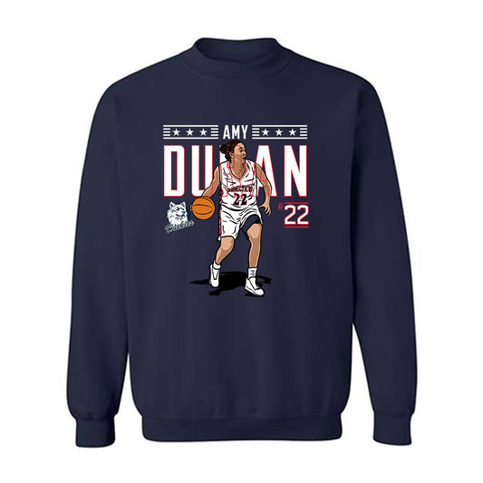 UConn - Women's Basketball Legends : Amy Duran - Crewneck Sweatshirt Individual Caricature