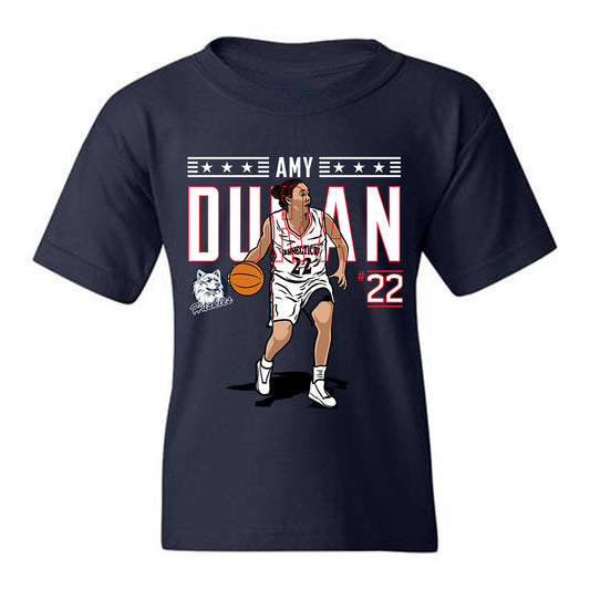 UConn - Women's Basketball Legends : Amy Duran - Youth T-Shirt Individual Caricature