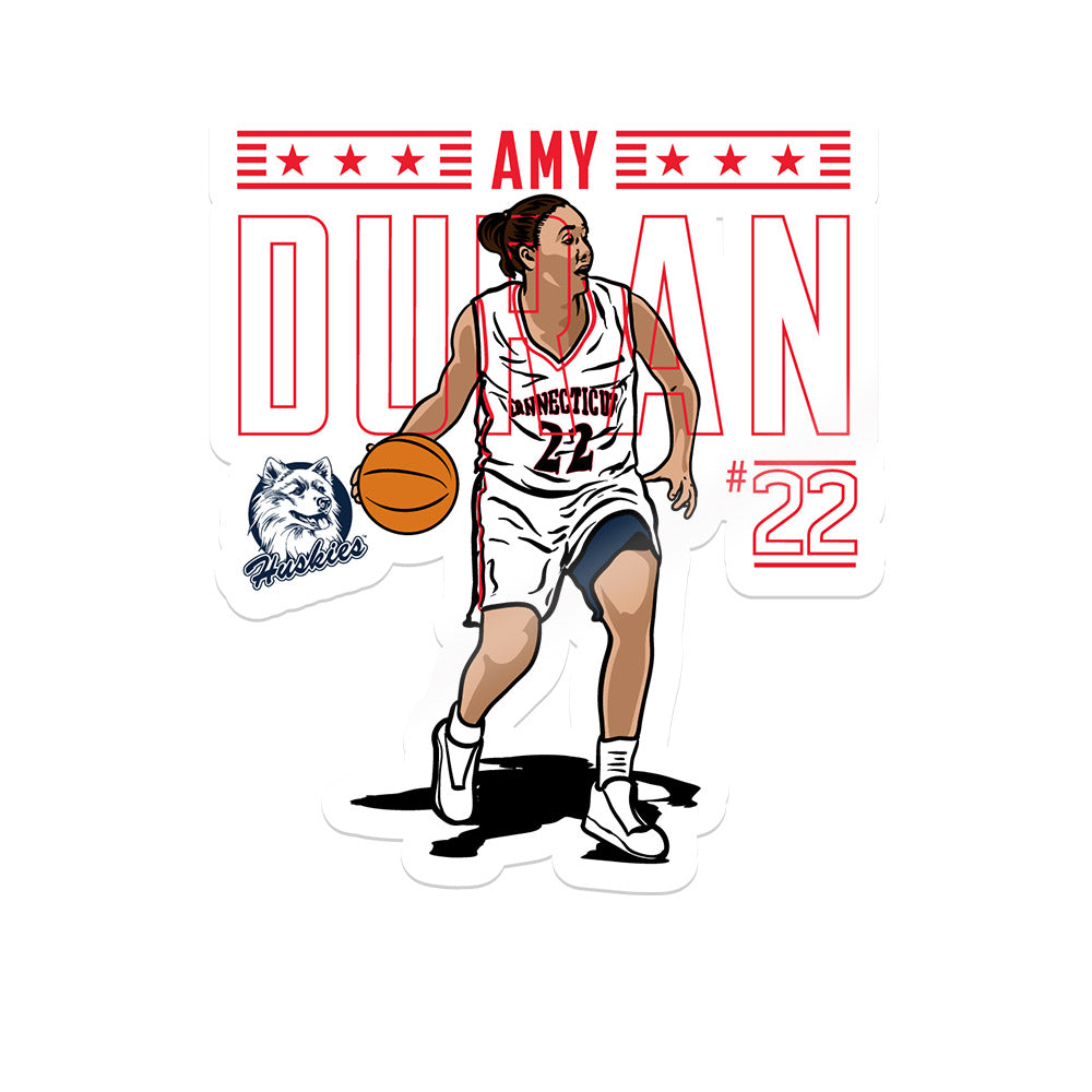 UConn - Women's Basketball Legends : Amy Duran - Sticker Individual Caricature