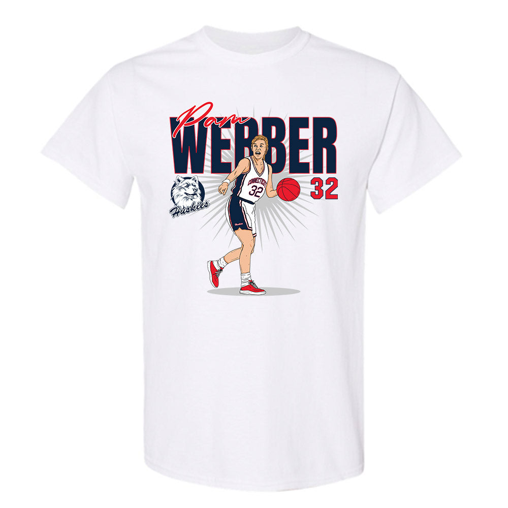 UConn - Women's Basketball Legends : Pam Webber - T-Shirt Individual Caricature