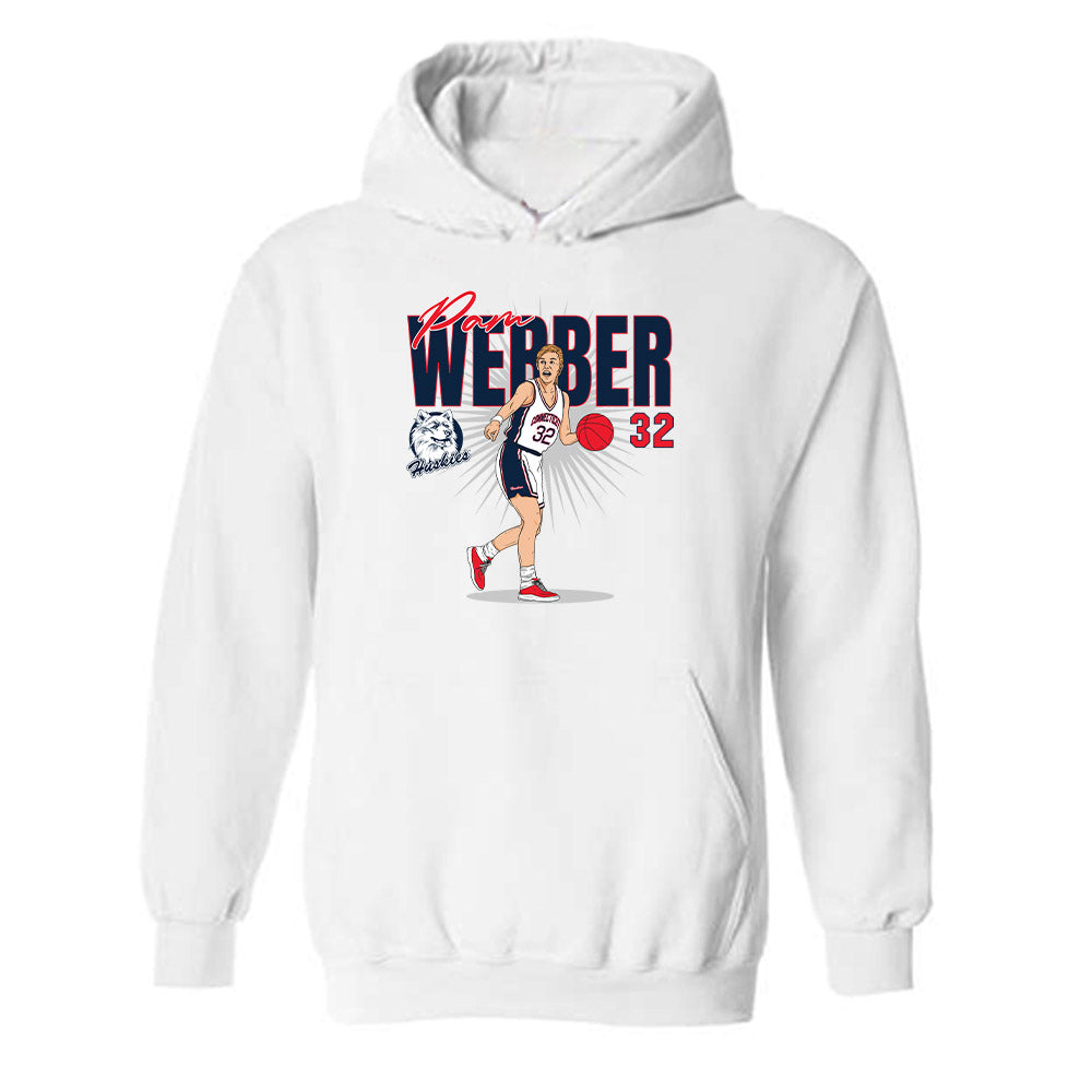 UConn - Women's Basketball Legends : Pam Webber - Hooded Sweatshirt Individual Caricature