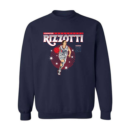 UConn - Women's Basketball Legends : Jennifer Rizzotti - Crewneck Sweatshirt Individual Caricature