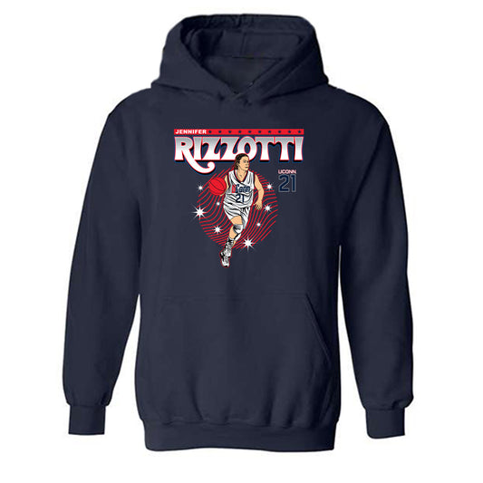 UConn - Women's Basketball Legends : Jennifer Rizzotti - Hooded Sweatshirt Individual Caricature