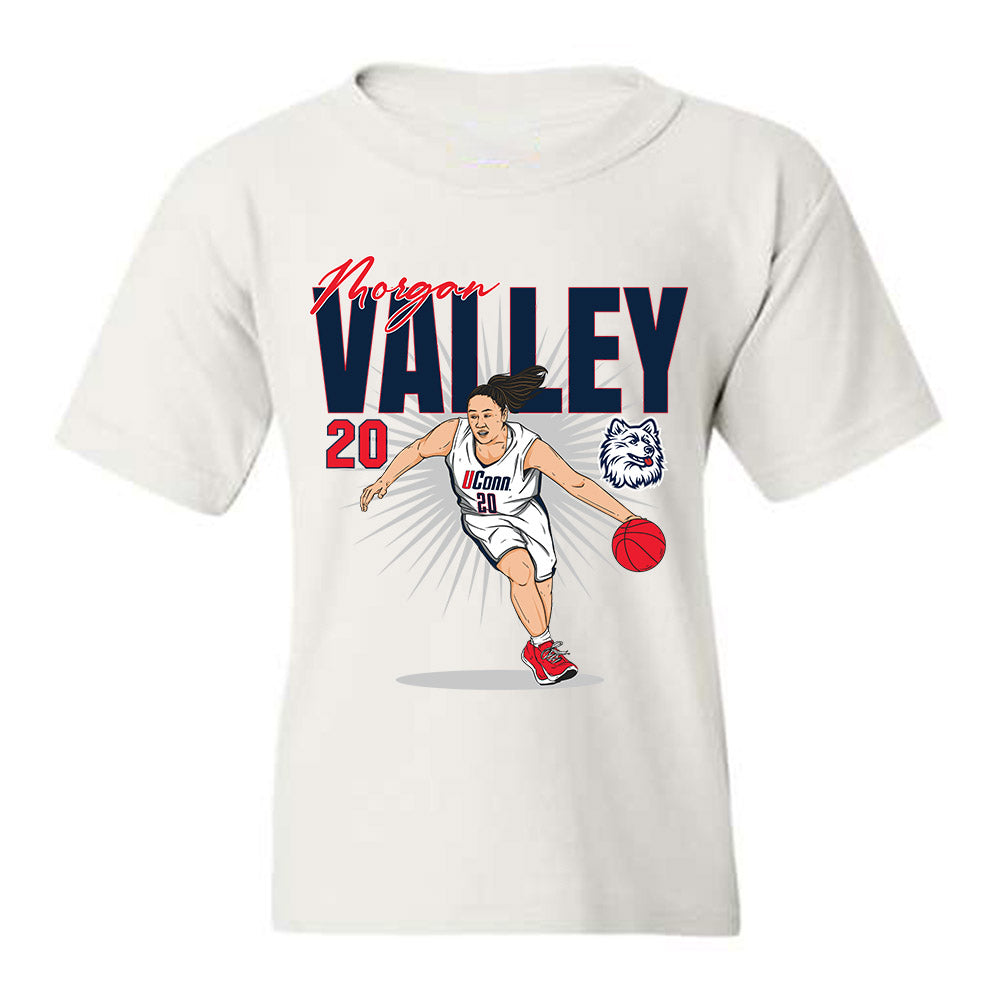 UConn - Women's Basketball Legends : Morgan Valley - Youth T-Shirt Individual Caricature