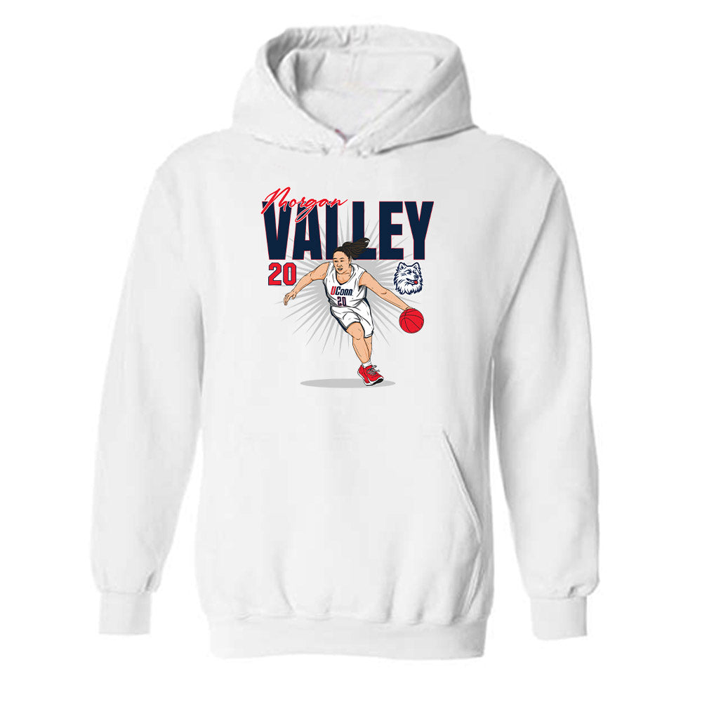 UConn - Women's Basketball Legends : Morgan Valley - Hooded Sweatshirt Individual Caricature