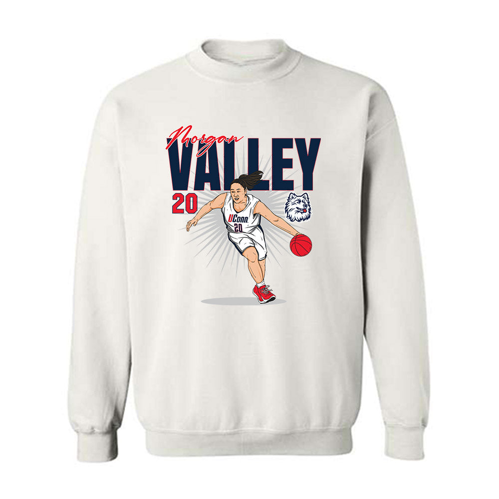 UConn - Women's Basketball Legends : Morgan Valley - Crewneck Sweatshirt Individual Caricature