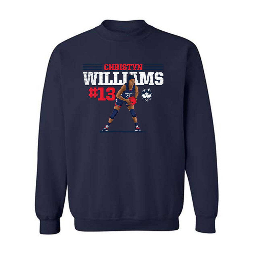 UConn - Women's Basketball Legends : Christyn Williams - Crewneck Sweatshirt Individual Caricature