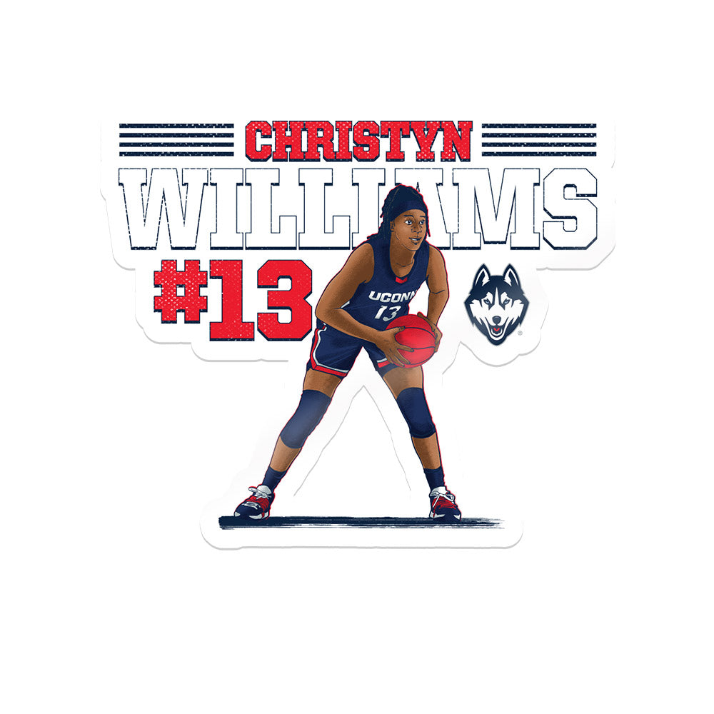 UConn - Women's Basketball Legends : Christyn Williams - Sticker Individual Caricature