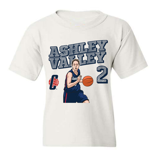 UConn - Women's Basketball Legends : Ashley Valley - Youth T-Shirt Individual Caricature