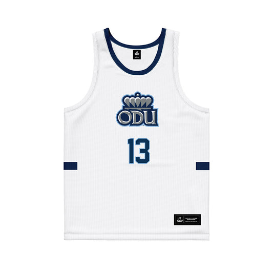 Old Dominion - NCAA Men's Basketball : Devin Ceaser - Basketball Jersey White