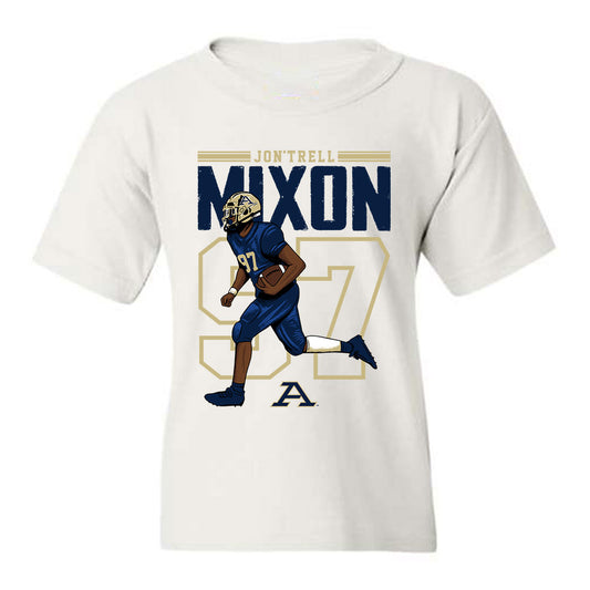 Akron - NCAA Football : Jon'Trell Mixon - Youth T-Shirt Player Illustration