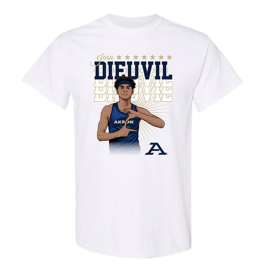 Akron - NCAA Men's Track & Field (Indoor) : Jean Dieuvil - T-Shirt Player Illustration