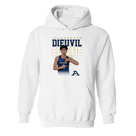 Akron - NCAA Men's Track & Field (Indoor) : Jean Dieuvil - Hooded Sweatshirt Player Illustration