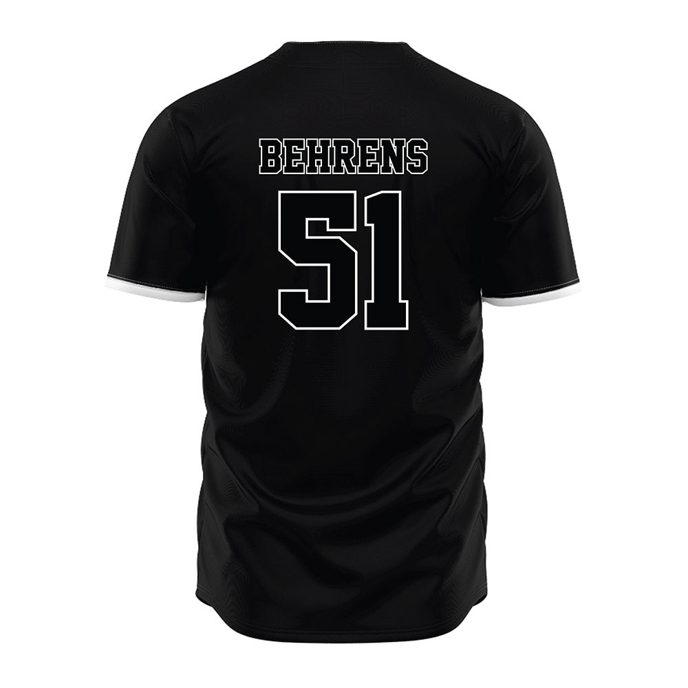Arizona State - NCAA Baseball : Adam Behrens - Black Football Jersey