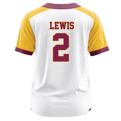 Arizona State - NCAA Softball : Jada Lewis - White Football Jersey