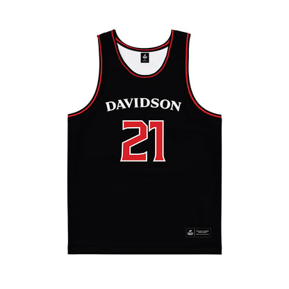 Davidson - NCAA Women's Basketball : Charlise Dunn - Red Basketball Jersey