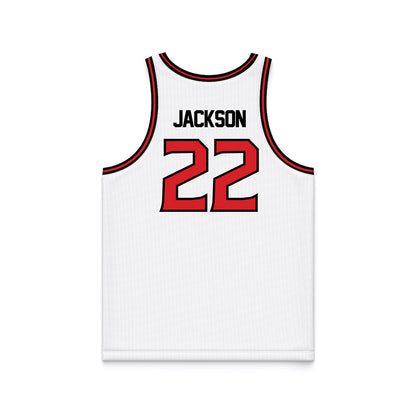 Davidson - NCAA Women's Basketball : Sylvie Jackson - White Basketball Jersey