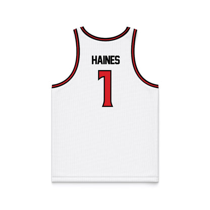 Davidson - NCAA Women's Basketball : Mallorie Haines - White Basketball Jersey