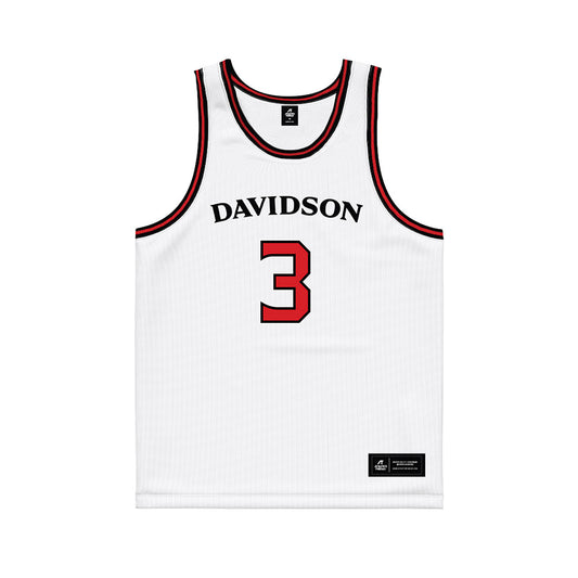 Davidson - NCAA Women's Basketball : Katie Donovan - White Basketball Jersey