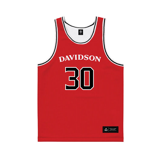 Davidson - NCAA Women's Basketball : Salie Schutz - Red Basketball Jersey