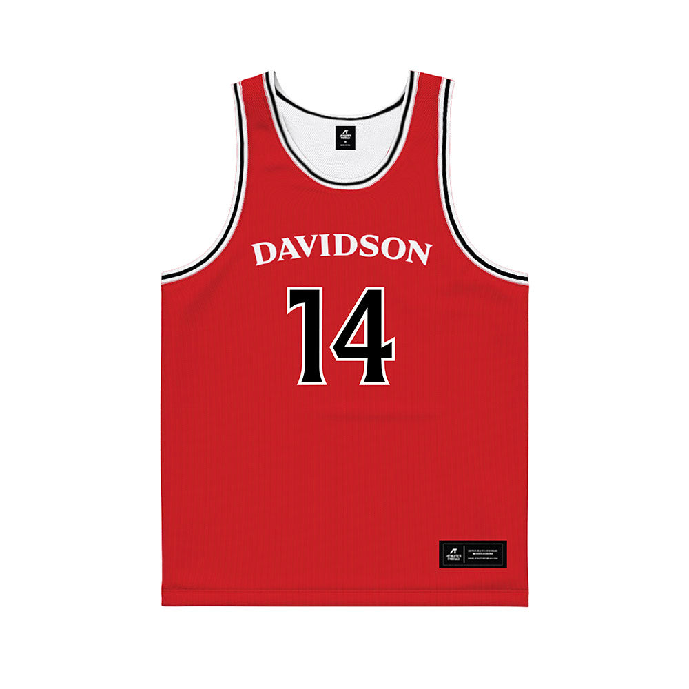 Davidson - NCAA Women's Basketball : Maddie Plank - Red Basketball Jersey