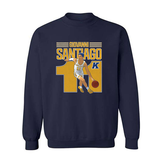 Kent State - NCAA Men's Basketball : Giovanni Santiago - Crewneck Sweatshirt Individual Caricature