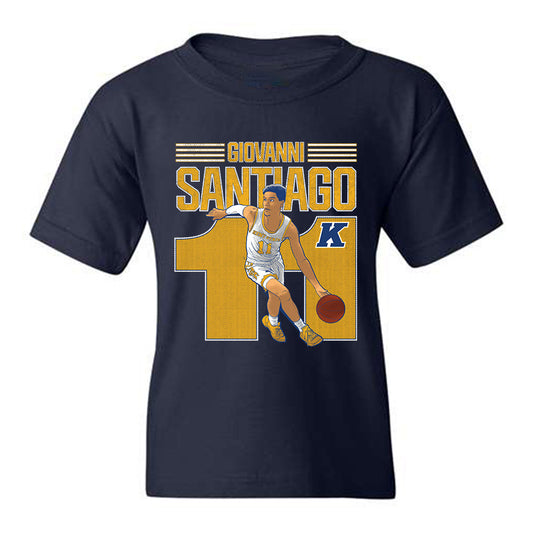 Kent State - NCAA Men's Basketball : Giovanni Santiago - Youth T-Shirt Individual Caricature