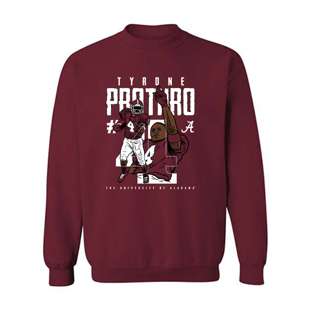 Alabama - Football Alumni : Tyrone Prothro - Crewneck Sweatshirt Individual Caricature