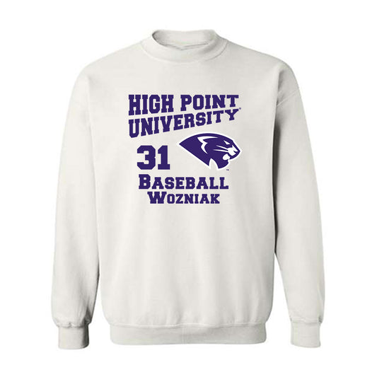 High Point - NCAA Baseball : Brett Wozniak - Crewneck Sweatshirt Classic Fashion Shersey